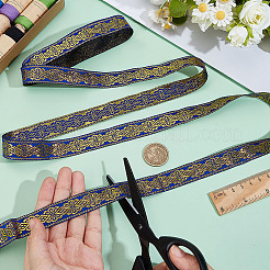 Ethnic Style Embroidery Polyester Ribbons&nbsp;OCOR-WH0109-042A-02