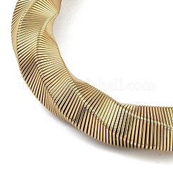女性用304ステンレススチールツイストバングル  ゴールドカラー  内径：2-1/8インチ（5.3cm）  8.5mm&nbsp;BJEW-G706-01A-G