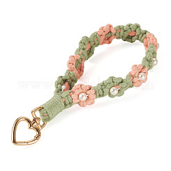 Cotton Braided Flower Pendant Decorations&nbsp;AJEW-TAC0030-032G-04