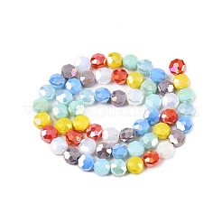 Electroplate Glass Beads Strands&nbsp;GLAA-T023-A25-01