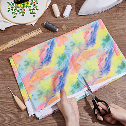 Rainbow Color Polyester Fabric&nbsp;DIY-WH0569-79