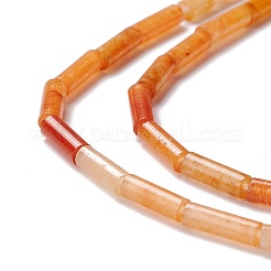天然石レッドアベンチュリンビーズ連売り  コラム  9~10.5x3mm  穴：0.9~1mm  約40~43個/連  15.35インチ〜15.55インチ（39~39.5cm）&nbsp;G-A201-B06