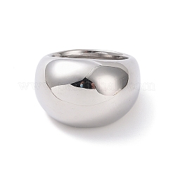 Non-Tarnish 304 Stainless Steel Chunky Dome Finger Ring for Men Women&nbsp;STAS-E168-09P