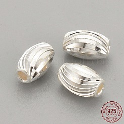 925スターリングシルバービーズ  オーバル  銀  7x4mm  穴：1.5~2mm&nbsp;STER-S002-17-7x4mm