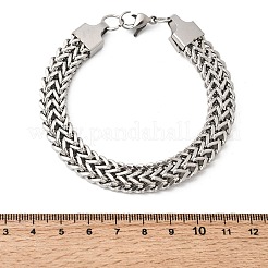 201 Stainless Steel Diamond-Cut Wheat Chain Bracelets for Men&nbsp;STAS-T077-07P
