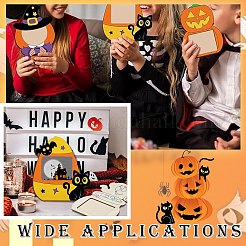4袋4スタイルハロウィーン未完成木製フォトフレーム  アートクラフトのためのdiy絵画プロジェクト  混合図形  180~200x128~158x2.5mm  1バッグ/スタイル&nbsp;WOOD-CJ0002-63