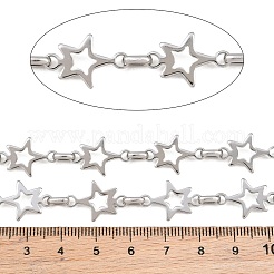 304ステンレススチール製スターリンクチェーン  溶接されていない  スプールで  ステンレス鋼色  18.5x12x1ミリ＆7x4x2mm&nbsp;SA-CBA23D8-05P