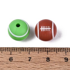 印刷されたシリコンビーズ  ラウンド  ミックスカラー  11.5~12mm  穴：2.5mm&nbsp;SIL-N006-25