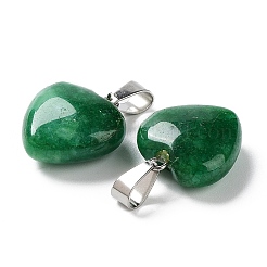 Natural White Jade Charms&nbsp;HEAR-PW0001-057-22