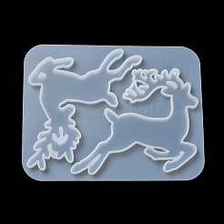 DIY Christmas Reindeer Pendant Silhouette Silicone Molds&nbsp;DIY-P075-C02