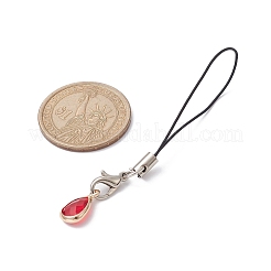 Teardrop Glass Mobile Straps&nbsp;HJEW-JM01427