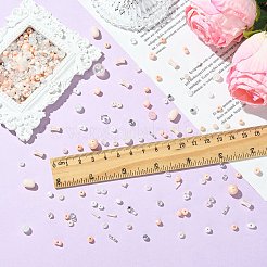 ベーキングペイント ガラスシードビーズ 50g  ジュエリー作りのための  混合図形  桃パフ  1.8~9.2x2.2~9.2x3.5~9.2mm  穴：0.7~2.5mm&nbsp;GLAA-SZ0002-10B