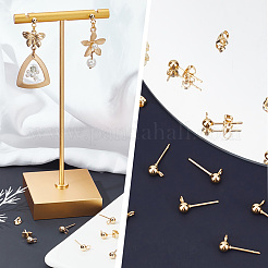40Pcs 304 Stainless Steel Stud Earring Findings&nbsp;STAS-SC0010-54