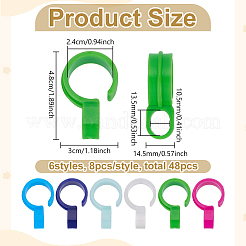 48Pcs 6 Colors Plastic Windproof Clips&nbsp;FIND-FG0005-38