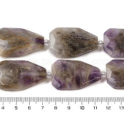 天然石アメジストビーズ連売り  多面カットティアドロップ  36~40x24~26x9.5~10.5mm  穴：2mm  約9個/連  14.96''（38センチメートル）&nbsp;G-P548-B08-01