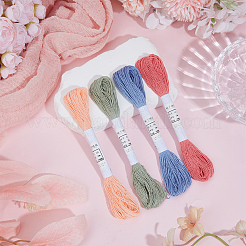 4 Skeins 4 Colors 6-Ply Cotton Embroidery Floss&nbsp;EMBR-WH20001-003D