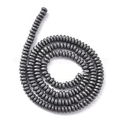 Matte Style Electroplate Non-magnetic Synthetic Hematite Flat Round Beads Strands&nbsp;X-G-M007-77