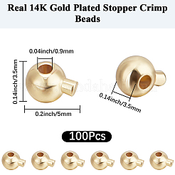 100Pcs Brass Crimp Beads&nbsp;KK-BBC0027-28