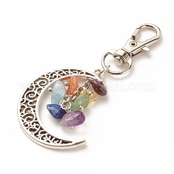 Chakra Theme Natural Gemstone Pendant Decorations&nbsp;HJEW-JM00644