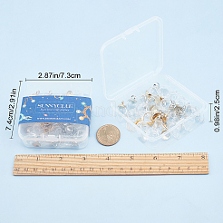 DIYダングルピアス作成キット  ダイヤモンドガラスグローブビーズを含む  プラスチックビーズキャップペンダントベイル  真鍮のピアスフック  プラチナ·ゴールデン  グローブビーズ：16~17x15mm  穴：2~3.5mm  20個/箱&nbsp;DIY-SC0001-69