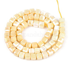 Anti-Tarnish Electroplate Glass Beads Strands&nbsp;GLAA-T025-6mm-10I