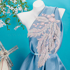1Pc Polyester with Glass Embroidery Ornament Accessories&nbsp;DIY-PH0031-82B