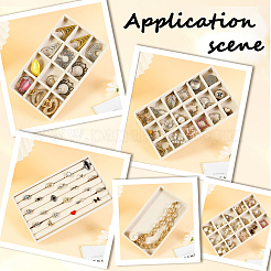 12 Grids Rectangle Wood Covered with Velvet Jewelry Trinket Display Trays&nbsp;AJEW-WH20054-062F-01