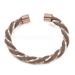 Ion Plating(IP) 304 Stainless Steel Cuff Bangles for Women&nbsp;STAS-M023-18A