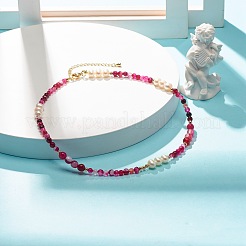 Natural Pearl Beaded Necklace&nbsp;NJEW-JN03765-02