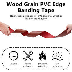 Wood Grain PVC Edge Banding Tape&nbsp;DIY-WH0591-570A