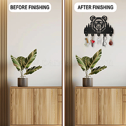 Wood & Iron Wall Mounted Hangers&nbsp;HJEW-WH0055-097