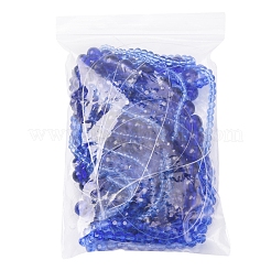 電気メッキガラスビーズセット  混合スタイル  ブルー  3~10x2~10mm  穴：0.7~1.5mm  1連/スタイル&nbsp;EGLA-FS0001-42D