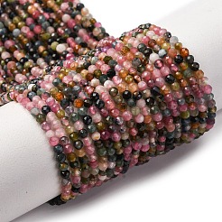 Natural Multicolor Tourmaline Beads Strands&nbsp;G-D320-A02-2mm
