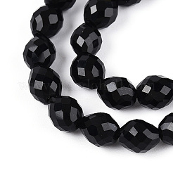 Natural Black Onyx(Dyed & Heated) Beads Strands&nbsp;G-T142-88