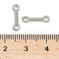 304 Stainless Steel Twisted Rope Links Connector Charms&nbsp;STAS-D211-09P