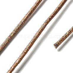 レーザーPUレザーコード  DIYのジュエリーには  サドルブラウン  2mm  約98~100 M /バンドル&nbsp;AJEW-I070-A01