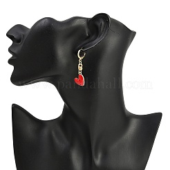 5 Pairs Zinc Alloy Enamel Tassel Hoop Earrings&nbsp;EJEW-JE06590