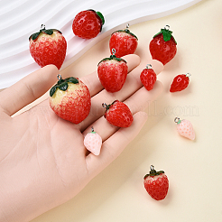 12Pcs 6 Styles Resin Pendants&nbsp;RESI-YW0001-98