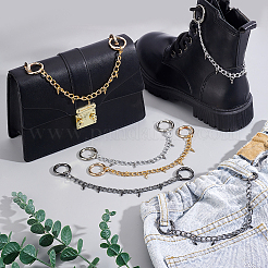 6Pcs 3 Colors Aluminium Chains Boot Strap Chains&nbsp;HJEW-GA00030