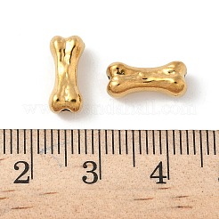 304ステンレススチールビーズ  イオンプレーティング（ip）  骨  18KGP本金メッキ  12x5.5x4.5mm  穴：1.2mm&nbsp;STAS-F320-14C-G