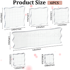 6Pcs 6 Styles Acrylic Stamping Blocks Tools&nbsp;FIND-CP0001-53A