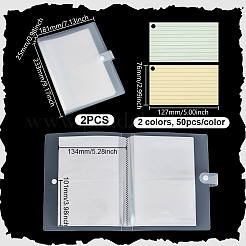 プラスチック収納アルバムノート  長方形の罫線付きインデックスカード付き  ミックスカラー  233x181x25mm&nbsp;DIY-GA0007-85