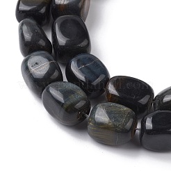 Natural Blue Tiger Eye(Dyed & Heated) Beads Strands&nbsp;G-C110-B01-01