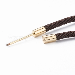 編組ナイロンコードブレスレット作り  真鍮パーツ  ブラック  9-1/2インチ（24cm）  リンク：30x4mm&nbsp;MAK-A017-D01-03G