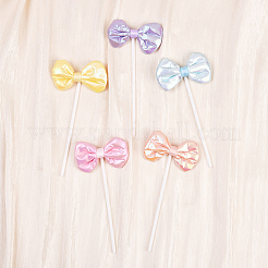 10Pcs 5 Colors Plastic Cake Toppers&nbsp;DIY-SP0005-90