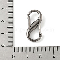 Alloy & Iron Double S Snap Hook Spring Keychain Clasps&nbsp;FIND-H049-02B-B