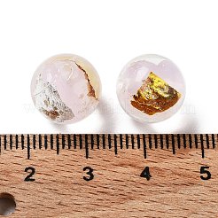 手作りランプワークビーズ  金銀箔付き  オーバル  ラベンダーブラッシュ  11.5~12x11~11.5mm  穴：1.8~2mm&nbsp;LAMP-H065-01A