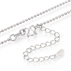 Brass Ball Chain Necklaces&nbsp;NJEW-N054-12P