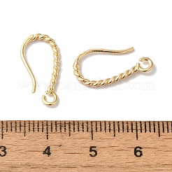 Long-Lasting Plated Brass Ear Wire&nbsp;KK-K381-07G-02