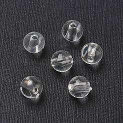 透明なアクリルビーズ  ラウンド  ホワイト  直径約6mm  穴：1.5mm&nbsp;X-PL526_6MM